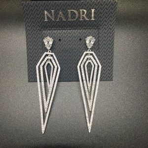 Nadri CZ Dagger Drop Earrings